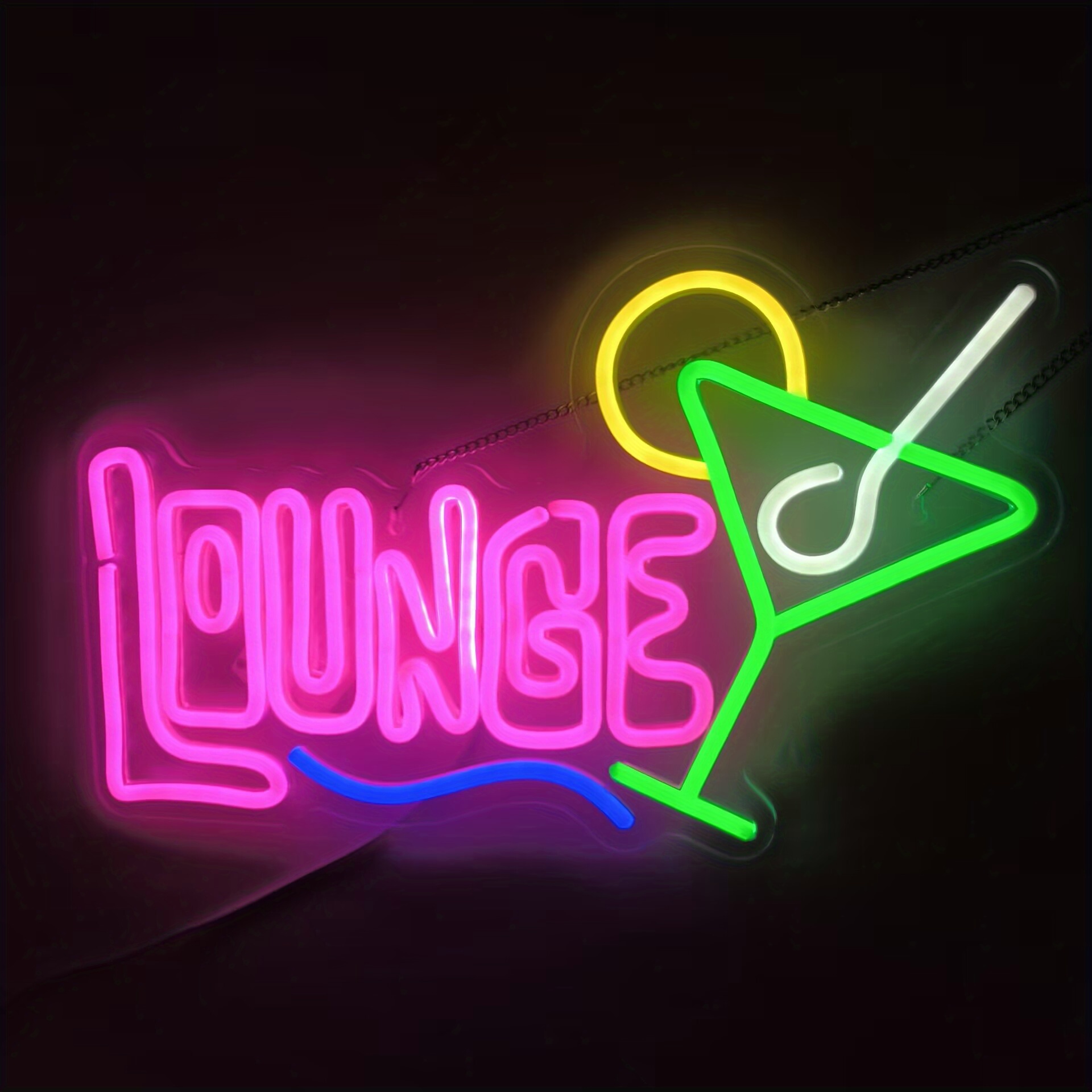 Home Bar Lounge - Enseigne néon LED murale suspendue avec