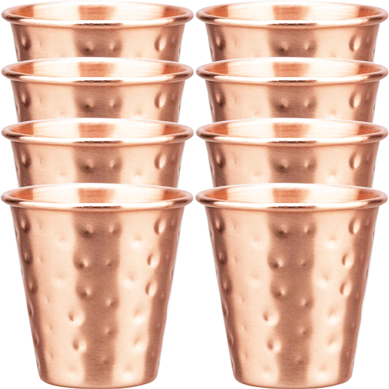 Mule Copper Mug - 6cs 8Pcs Nouveaux gobelets 100% cuivre