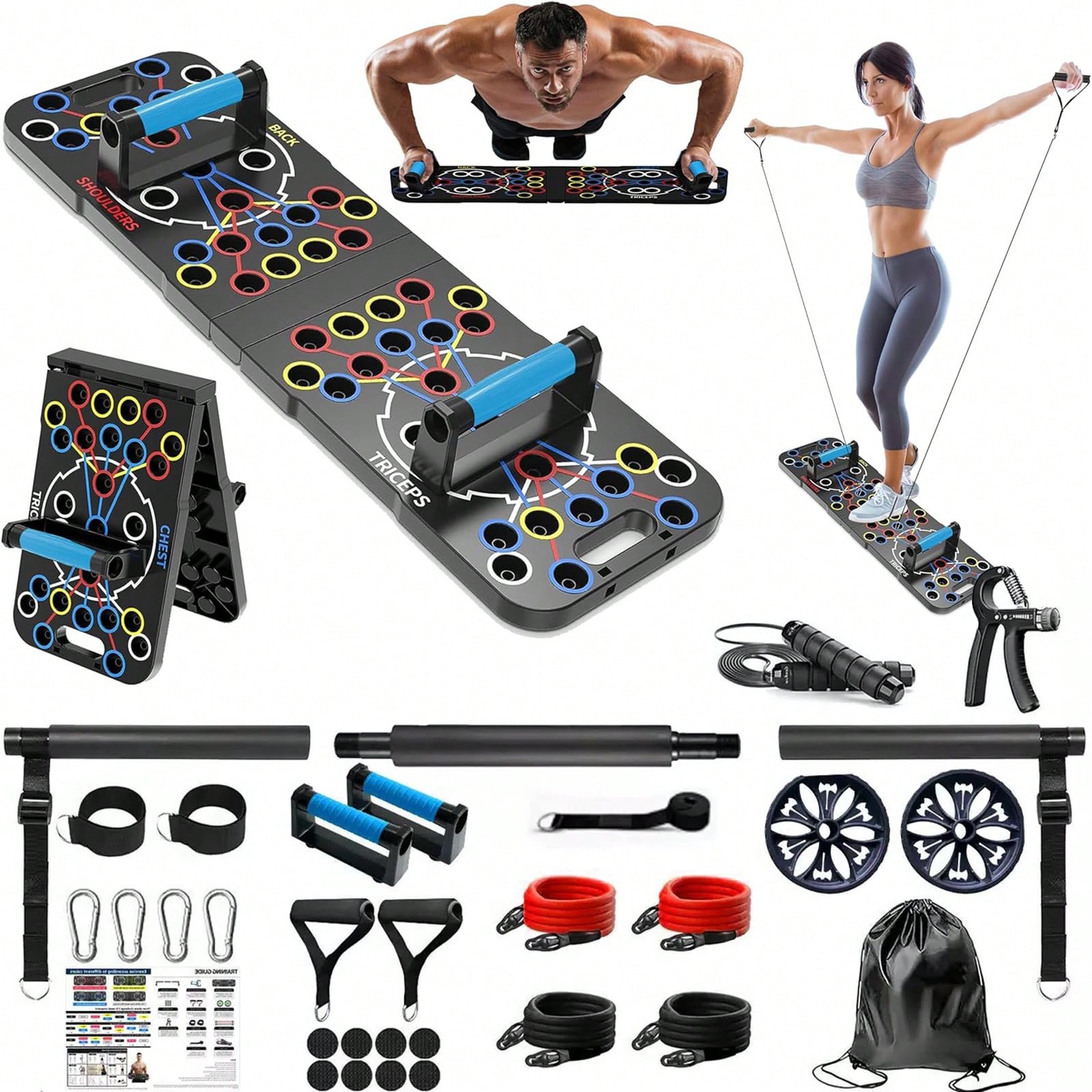 Home Bar Setup Kit - Ensemble de planches de musculation pliables