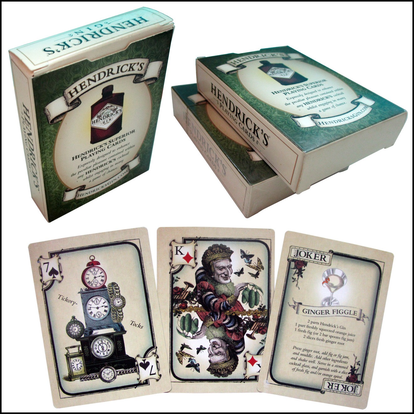 Jeu de cartes Hendrick's Gin 9 - Cocktail Recipe Book avis et prix