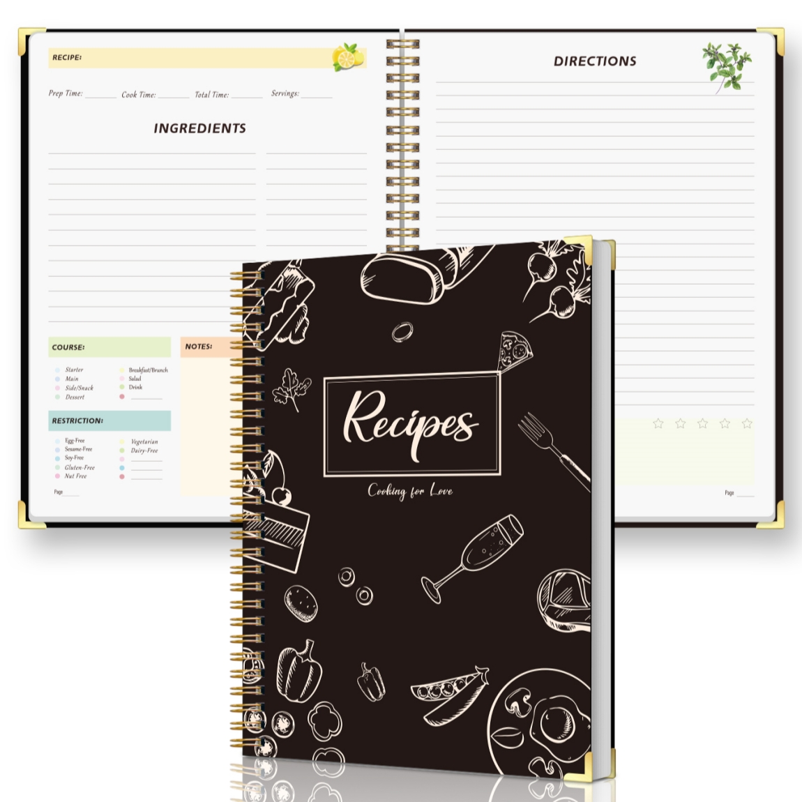 Carnet de recettes avec reliur - Cocktail Recipe Book avis et prix
