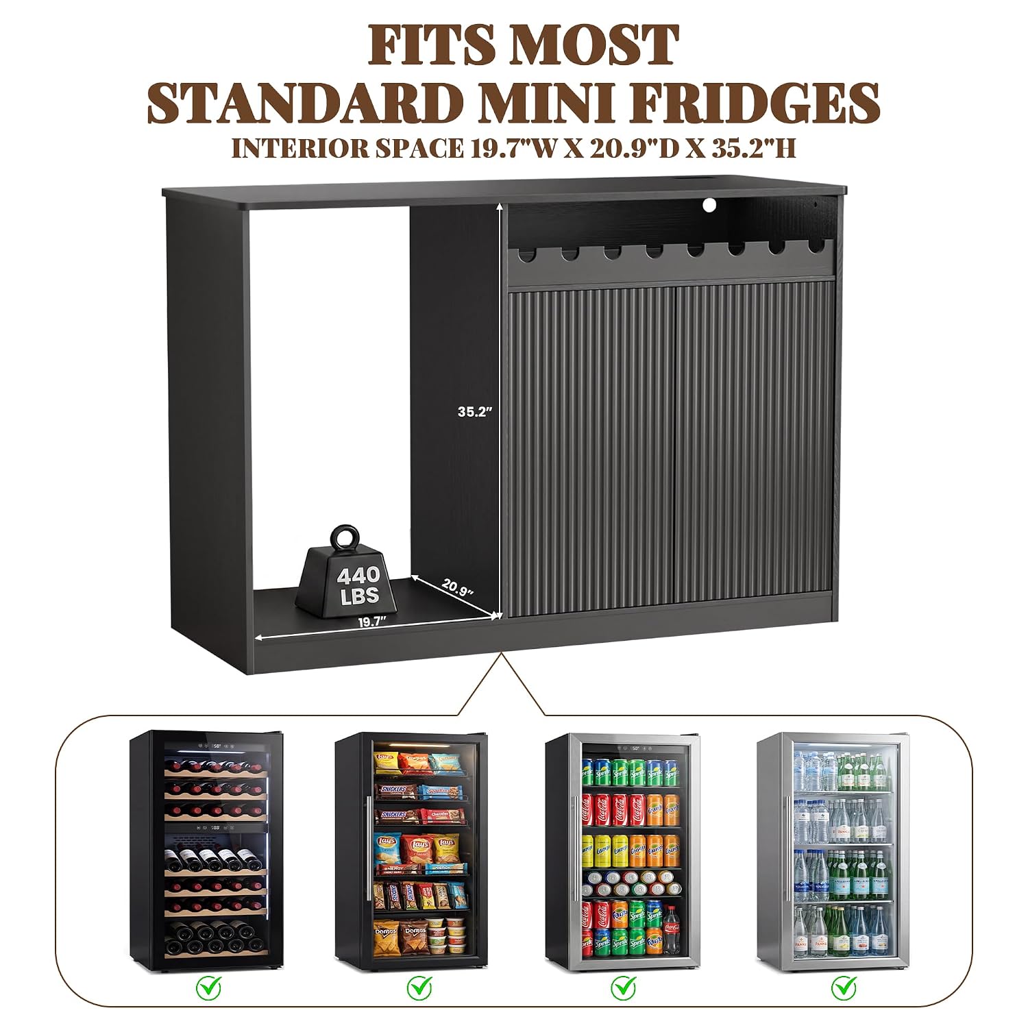 Buffet de bar à café de 53 pou - Home Bar And Fridge avis et prix